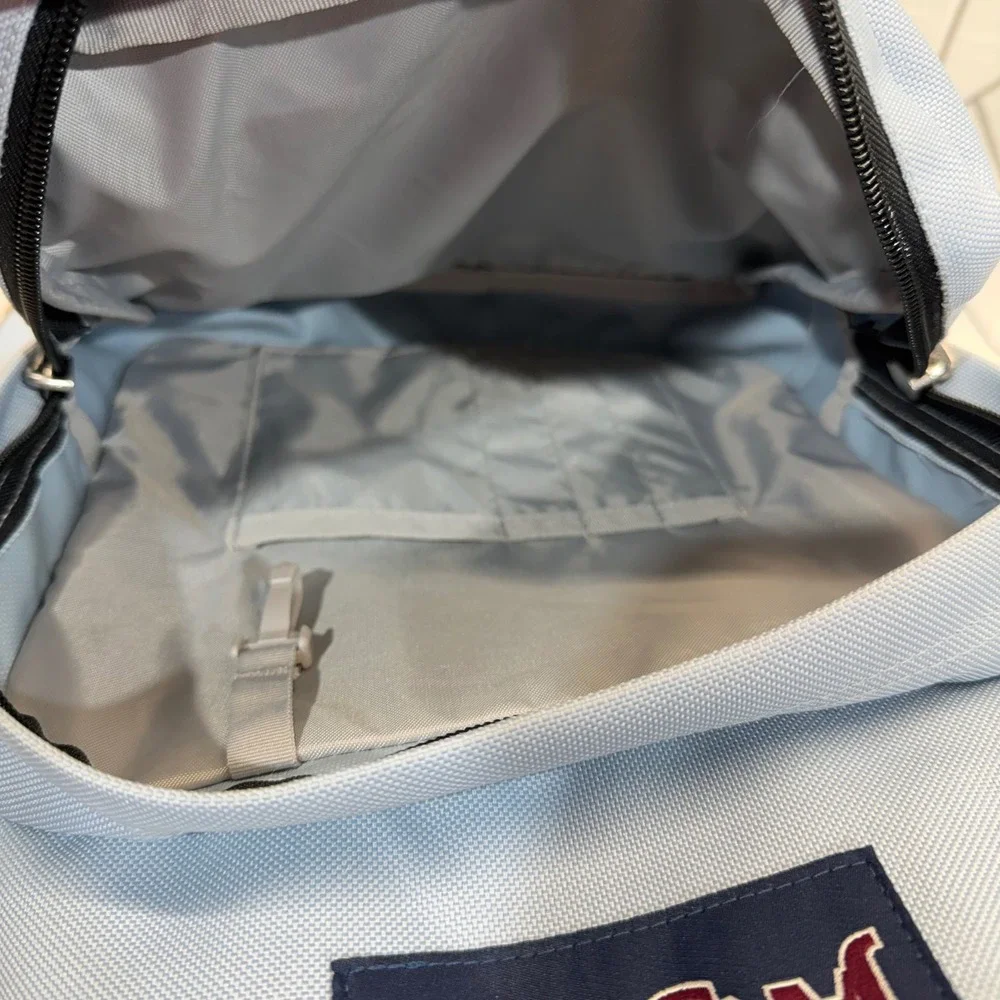 JanSport Right Pack Backpack One Size Light Blue Suede Bottom Classic School Bag